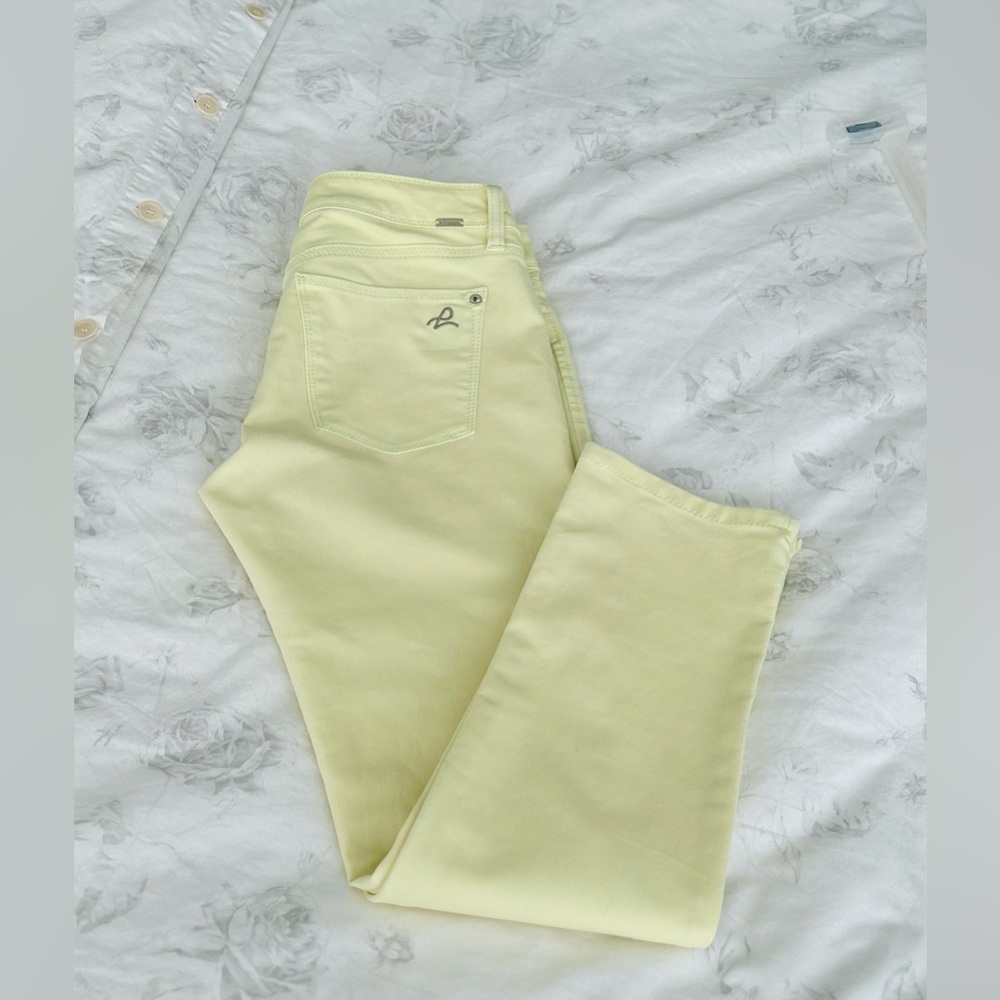 DL1961 Light Yellow Angel Mid-Rise Skinny Ankle, Size 28